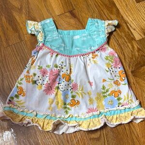 Floral Baby Dress with Ruffle Hem